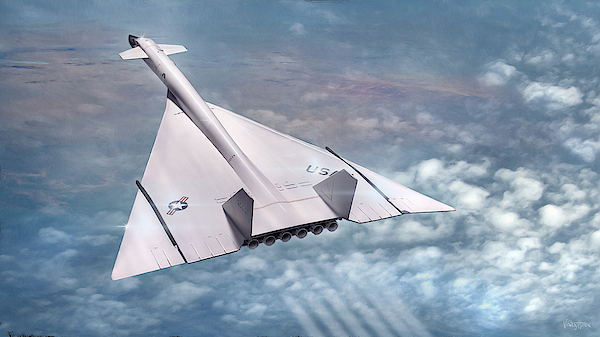 B-70 under mach over Kansas by James Vaughan B-70 under mach over Kansas by James Vaughan